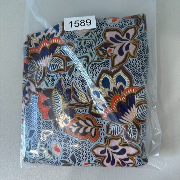 Loft Pull on Wide Leg Pants size S Floral Pockets Paper Bag - Picture 10 of 10